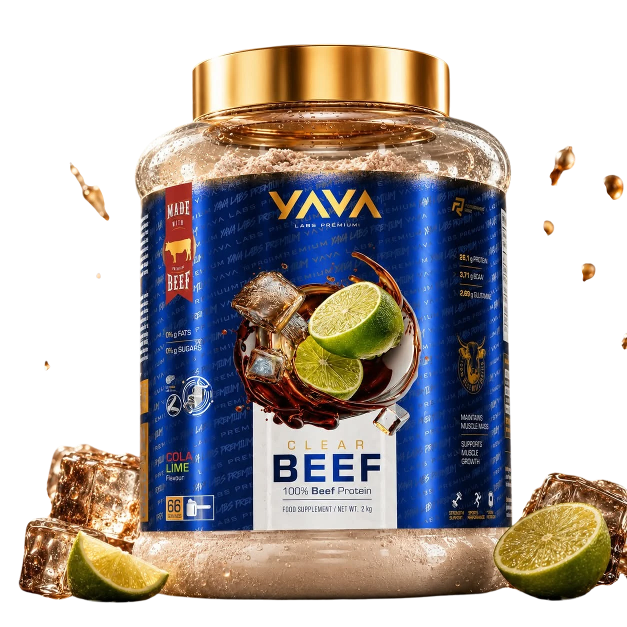 BEEF PROTEIN YAVA LABS - 2KG House Nutrition Tunisie